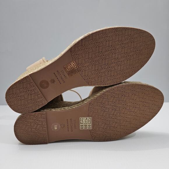 NEW Stuart Weitzman Mirela II Sandal Espadrille Wedge Adobe Tan Suede Size 11 - Picture 12 of 14